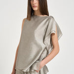 Camicia donna in organza semilucida grigia E06023 970 PESERICO 