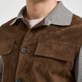Giubbotto uomo in suede e tessuto MORRIS SUEDE626 THE JACK LEATHERS 