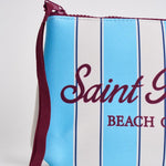 Pochette donna Aline fantasia a righe celesti e bianche ALINE 00605L MC2 SAINT BARTH 