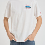 T-shirt uomo girocollo panna con ricamo ARNOTT ELCTRIC10EMB MC2 SAINT BARTH 