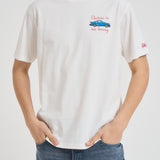 T-shirt uomo girocollo panna con ricamo ARNOTT ELCTRIC10EMB MC2 SAINT BARTH 