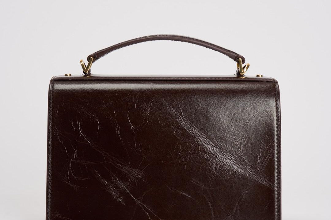 Borsa donna Venezia bag in pelle laminata testa di moro GWA00467 A00074955357 GOLDEN GOOSE 