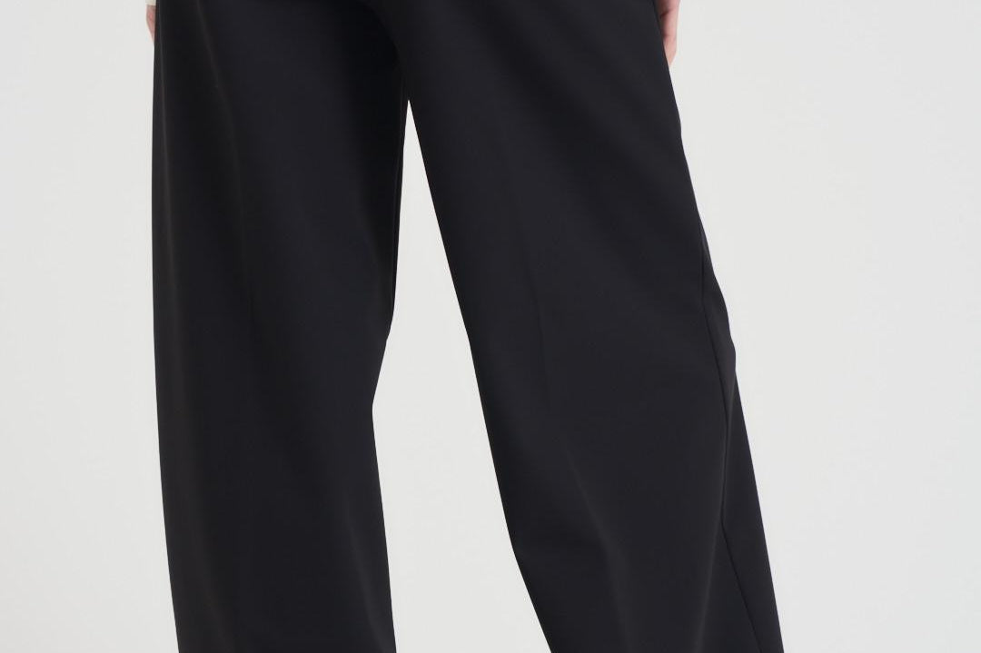 Pantalone donna a palazzo nero W25701 10 RRD 