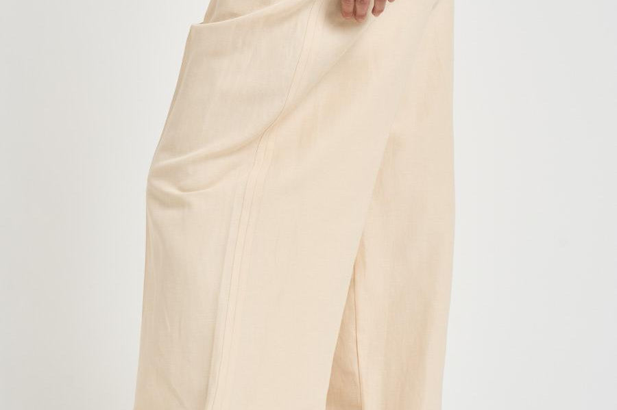 Pantalone donna wide leg crema HAYDA SOFTSEPIA IRO 