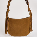 Borsa Oskan Soft Zip Franges in suede cammello BF0066FG D2C17MCOGNAC ISABEL MARANT 