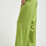 Pantalone donna in seta verde brillante 14582 6028 FORTE FORTE 