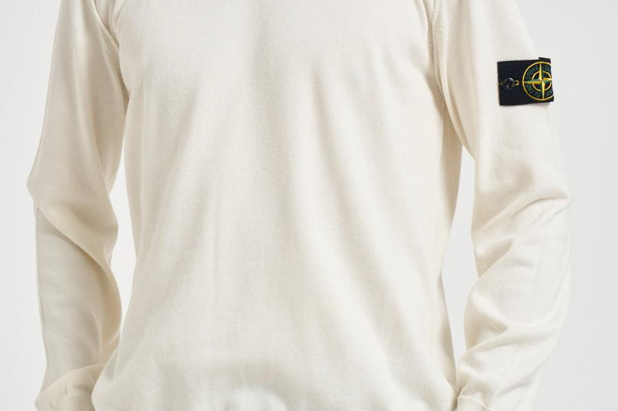 Maglia uomo girocollo panna 5100053 S00B2V0093 STONE ISLAND 