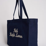 Borsa donna tote in tela blu notte 405945884 001 RALPH LAUREN 