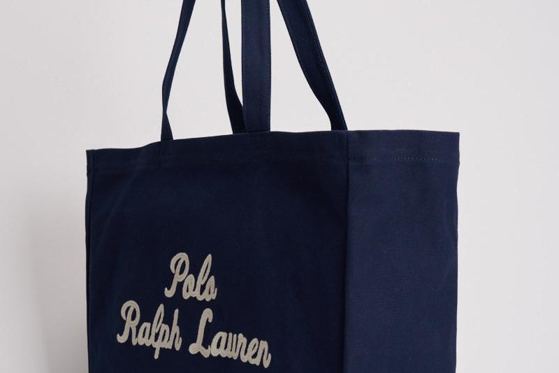 Borsa donna tote in tela blu notte 405945884 001 RALPH LAUREN 