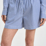 Shorts donna a righe blu e strass D210604 CASHINE883 P.a.r.o.s.h. 