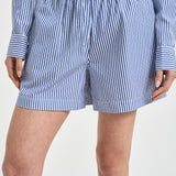 Shorts donna a righe blu e strass D210604 CASHINE883 P.a.r.o.s.h. 