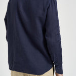 Camicia uomo in lino blu J66TNP UE7 ACCADEMIE TESSILI 