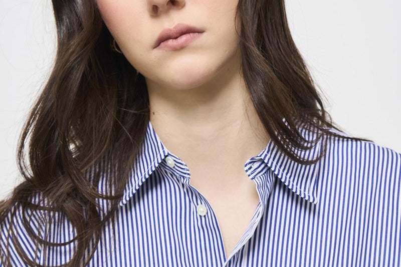 Camicia donna a righe celeste 211891419 001 RALPH LAUREN 