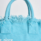 Borsa donna Colette con frange celeste COLETTE 00165L MC2 SAINT BARTH 
