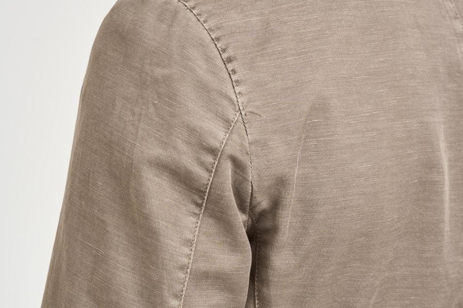 Giacca uomo in misto cotone e lino tortora SERENIOLD R7002FANGO ACCADEMIE TESSILI 