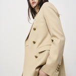 Blazer donna doppiopetto beige GWP00829 P00126715272 GOLDEN GOOSE 