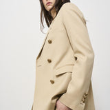 Blazer donna doppiopetto beige GWP00829 P00126715272 GOLDEN GOOSE 