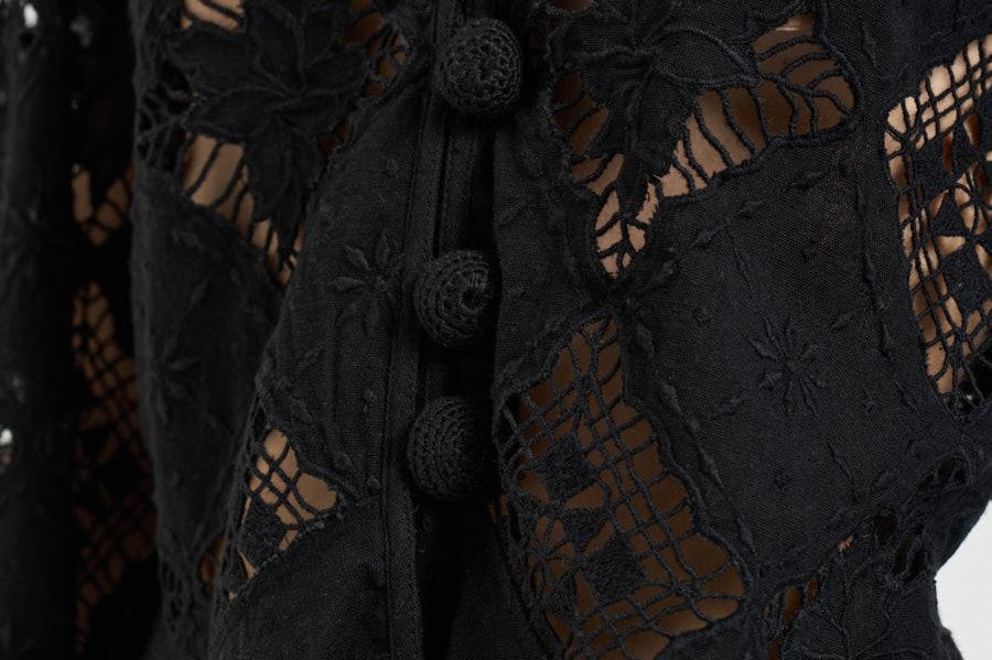 Blusa donna Nina in sangallo nera HT0856FA D2J01IBLACK ISABEL MARANT 