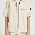 Camicia uomo manica corta panna 1100025 S0A10V0093 STONE ISLAND 