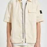 Camicia uomo manica corta panna 1100025 S0A10V0093 STONE ISLAND 