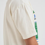 T-shirt uomo girocollo con stampa verde TT11012 VINTAGEWHITE0028 RHUDE 