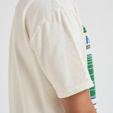 T-shirt uomo girocollo con stampa verde TT11012 VINTAGEWHITE0028 RHUDE 