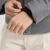 Piumino uomo trapuntato in lana grigio F09MUCX742 27795 MONTECORE 