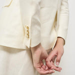 Giacca donna doppiopetto panna 2156 542501 L.B.M. 