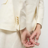 Giacca donna doppiopetto panna 2156 542501 L.B.M. 