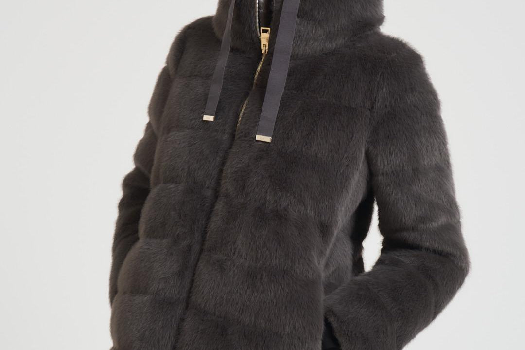 Piumino donna midi trapuntato grigio PI002123D 9480 HERNO 