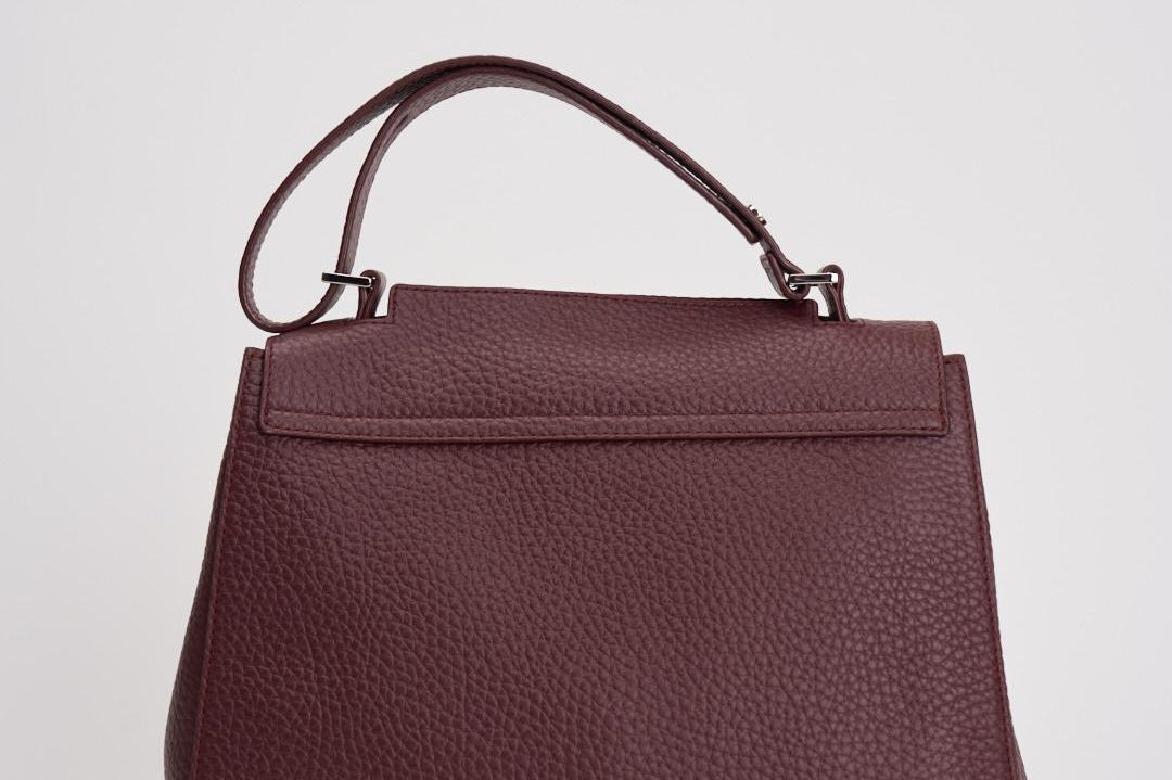 Borsa donna Sveva Soft Media a spalla in pelle con tracolla chianti BT2006SOF CHIANTI ORCIANI 