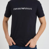 T-shirt in cotone nero<BR/> 8N1TN5 0974 EMPORIO ARMANI 