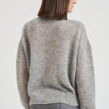 Dolcevita donna in mohair grigio chiaro L5WG58 X47 LIVIANA CONTI 