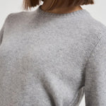 Maglia donna girocollo grigio chiaro ALESSANDRA LIGHTGREY ABSOLUT CASHMERE. 