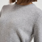 Maglia donna girocollo grigio chiaro ALESSANDRA LIGHTGREY ABSOLUT CASHMERE. 