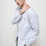 Camicia uomo a righe celeste 710549084 009 RALPH LAUREN 