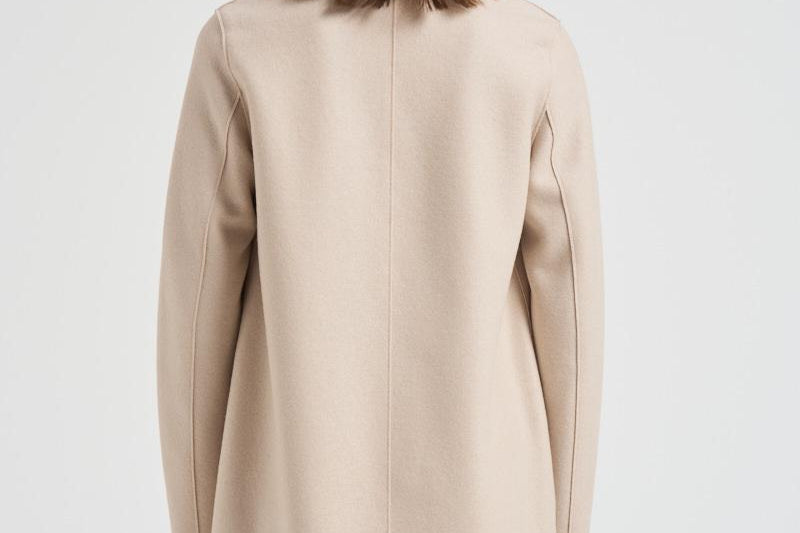 Cappotto donna monopetto panna AE1215 MLK120 HARRIS WHARF LONDON 
