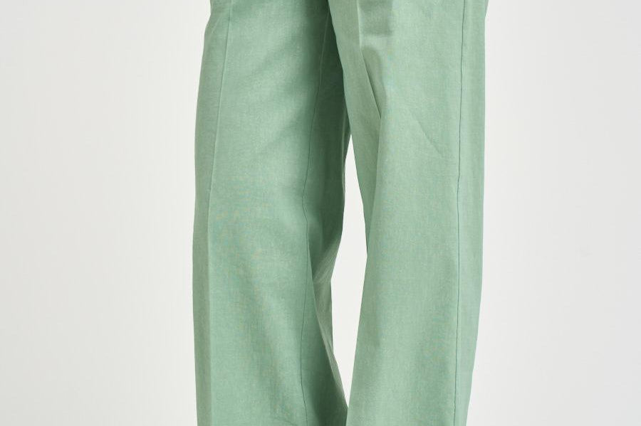 Pantalone donna gamba dritta verde menta 104929A34I JACOPONET80 PINKO 