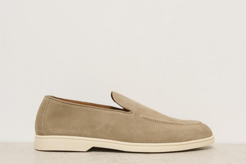 Mocassino uomo in suede beige 3413 VISONESABBIA DOUCAL'S 