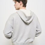 Felpa uomo con cappuccio grigia GUP02170 P00186160583 GOLDEN GOOSE 