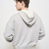 Felpa uomo con cappuccio grigia GUP02170 P00186160583 GOLDEN GOOSE 
