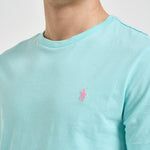 T-shirt uomo girocollo acquamarina 710671438 506 RALPH LAUREN 