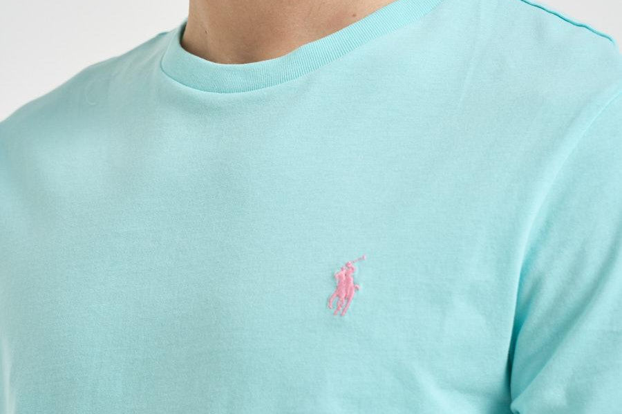 T-shirt uomo girocollo acquamarina 710671438 506 RALPH LAUREN 