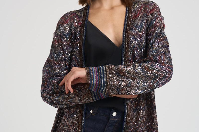 Cardigan over con scollo a V donna M0T BC005GS91P6 MISSONI 