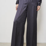 Pantaloni donna in raso blu P04052 6638061 PESERICO 