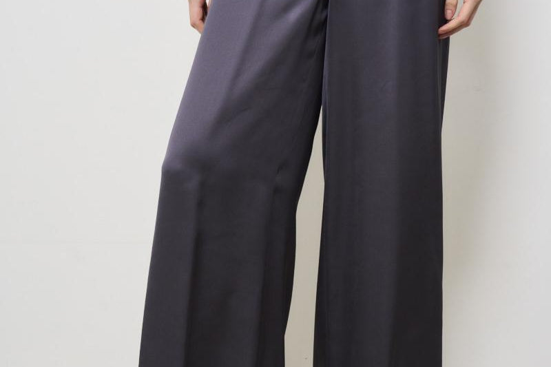 Pantaloni donna in raso blu P04052 6638061 PESERICO 