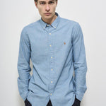 Camicia uomo in denim chiaro 710548538 001 RALPH LAUREN 