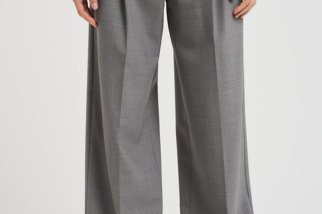 Pantalone donna a palazzo grigio ENTRATA 010 MAX MARA STUDIO 