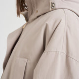 Parka donna ampio midi panna GAIL 001 MAX MARA STUDIO 