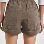 Shorts donna marroni a vita alta SH0256FA D1G04E50DZ MARANT ETOILE 